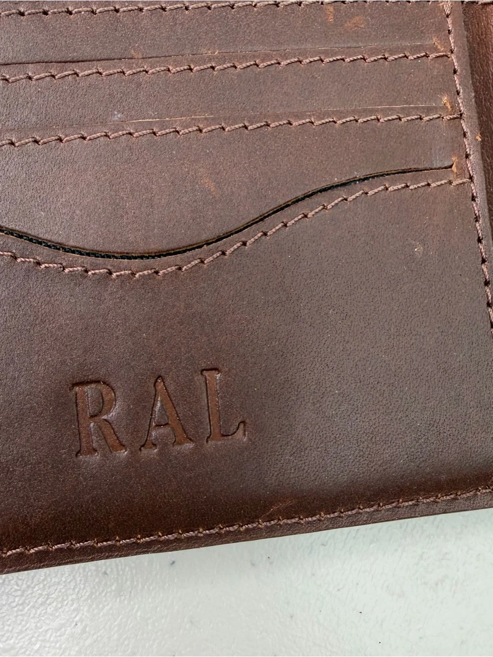 J. W. Hulme Co. Brown Leather Card Holder Bifold Wallet Business Card Money